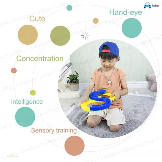 Loop Balancing Track Toy - Balancing Game, Bouncing Ball for Kids, 8 Shape Infinite Loop Game, Toys for 5+Years Kids, Indoor Games (Random Color)