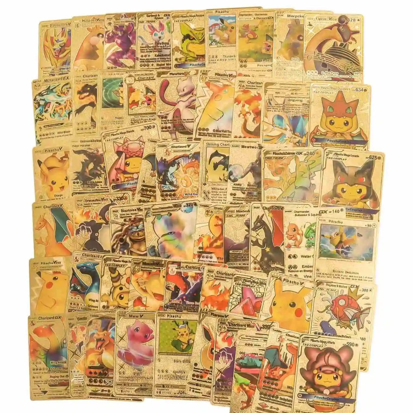 Golden Pookemon Cards (55 cards)