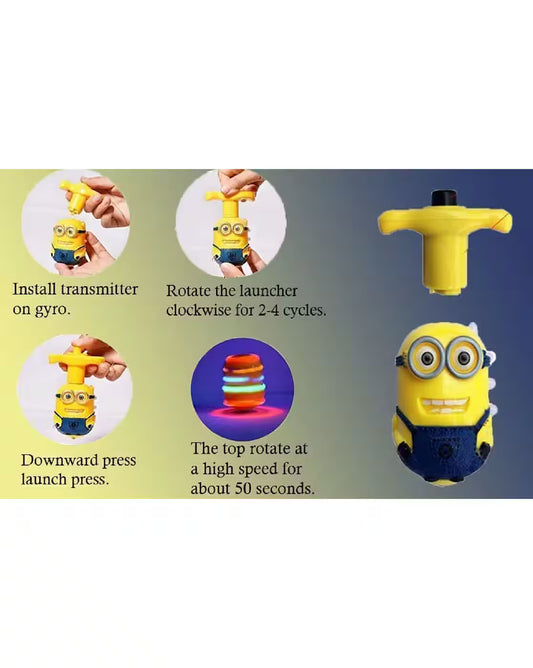 Minion spinning Top Toy with Light and Music