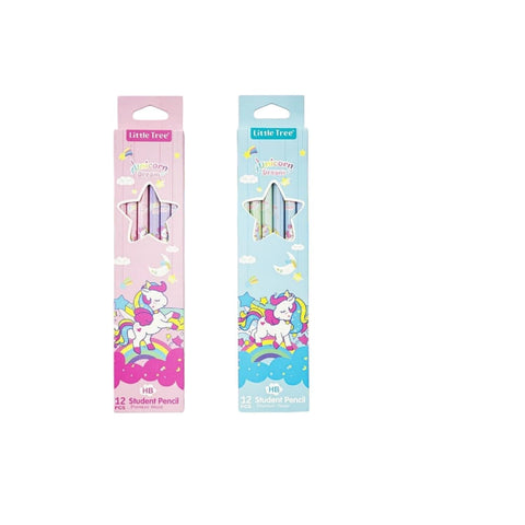 12 Pcs Unicorn HB Pencil Set – Extra Dark Smooth Writing Pencils for School, Drawing & Kids