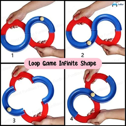 Loop Balancing Track Toy - Balancing Game, Bouncing Ball for Kids, 8 Shape Infinite Loop Game, Toys for 5+Years Kids, Indoor Games (Random Color)