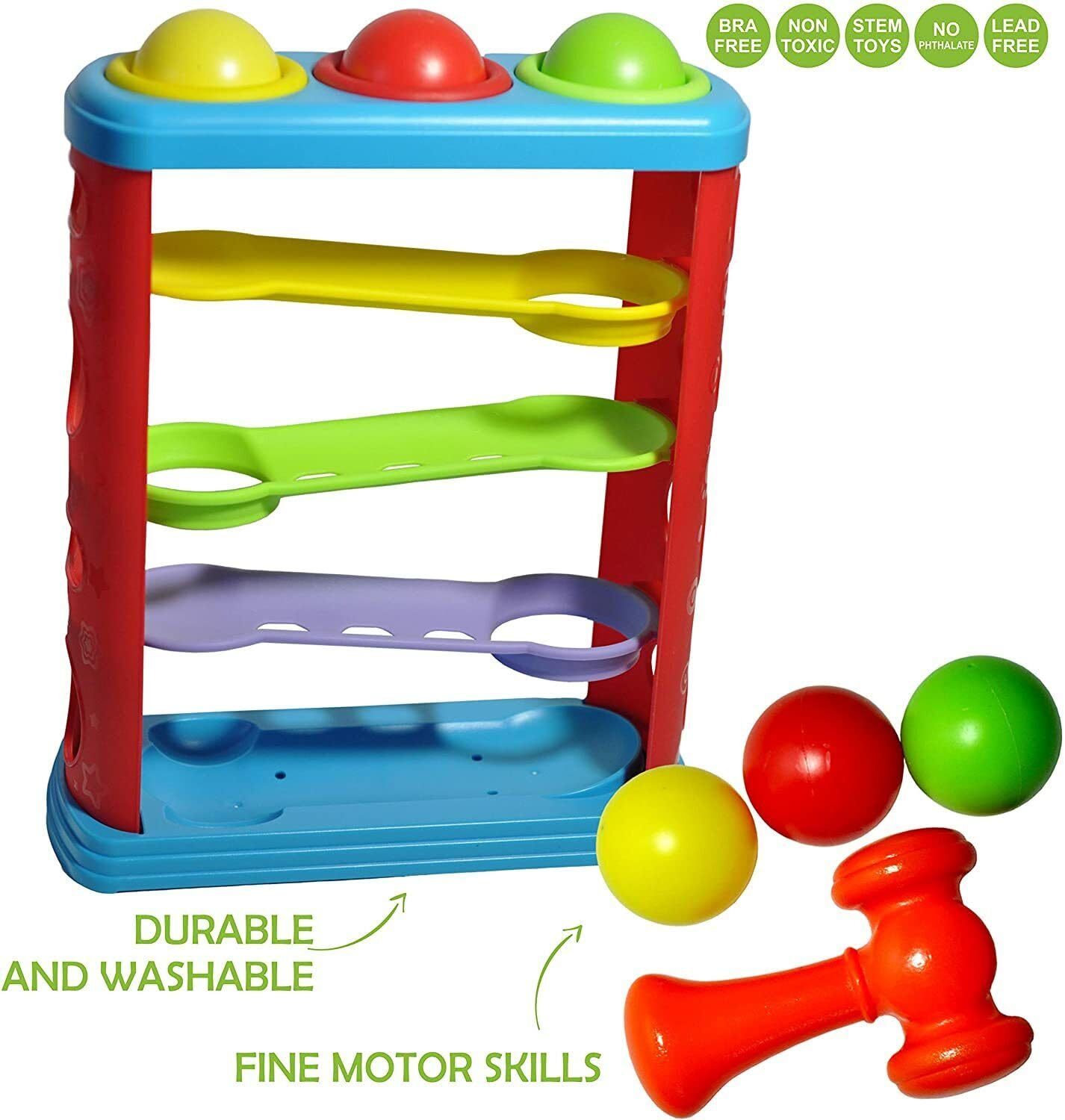 3-Layer Hammer Ball Toy for Kids Ages 3+: Interactive Fun with Three Balls and Layers of Excitement