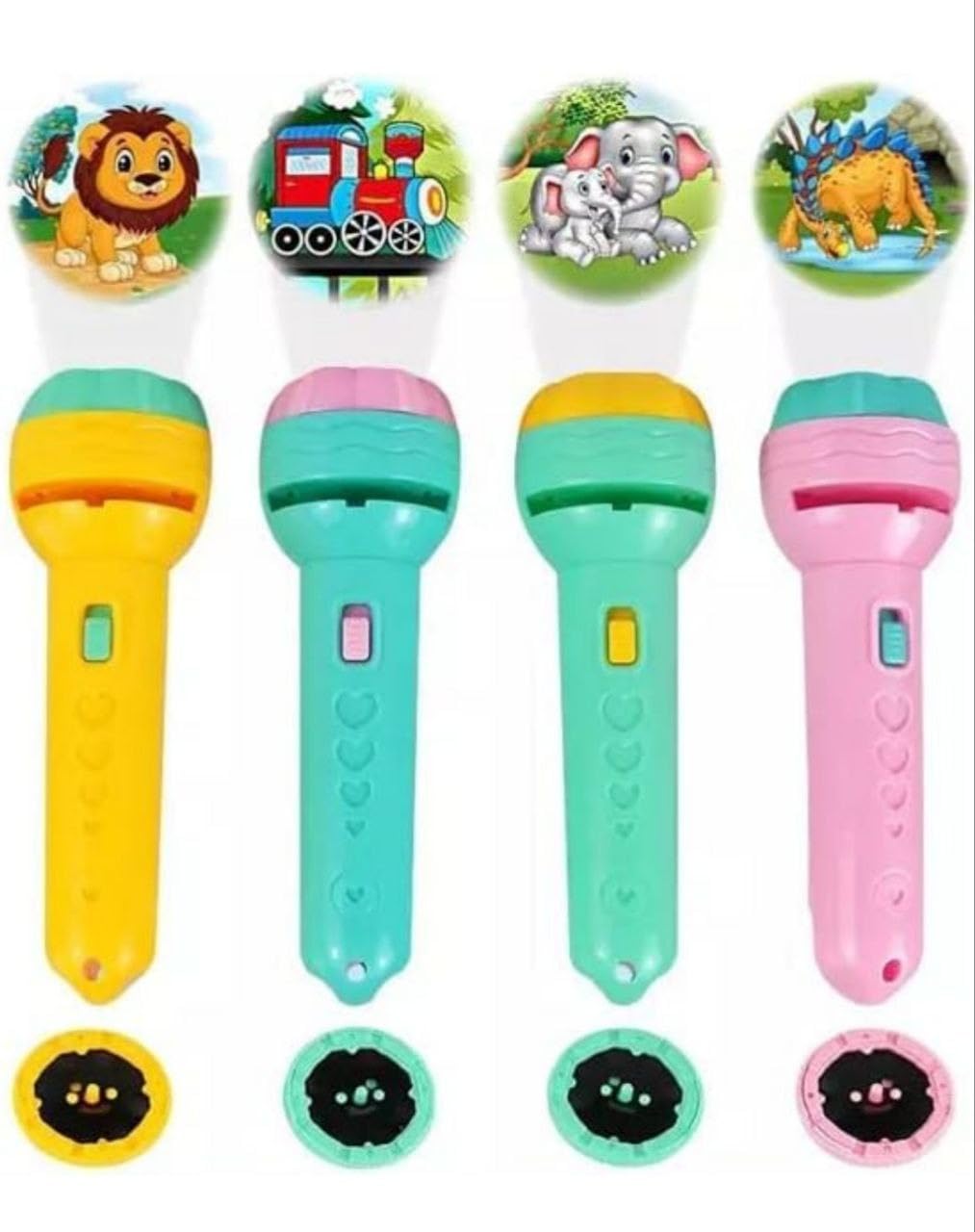 Projector Torch, Animal Slide Show Flashlight Toy, 6 Slides