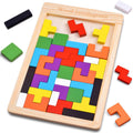 Wooden Russian Blocks Puzzles for Kids and Adults - 40 Pcs With Storage Bag, Intelligence Brain Teasers for Ages 3-8, Educational Toy Gift