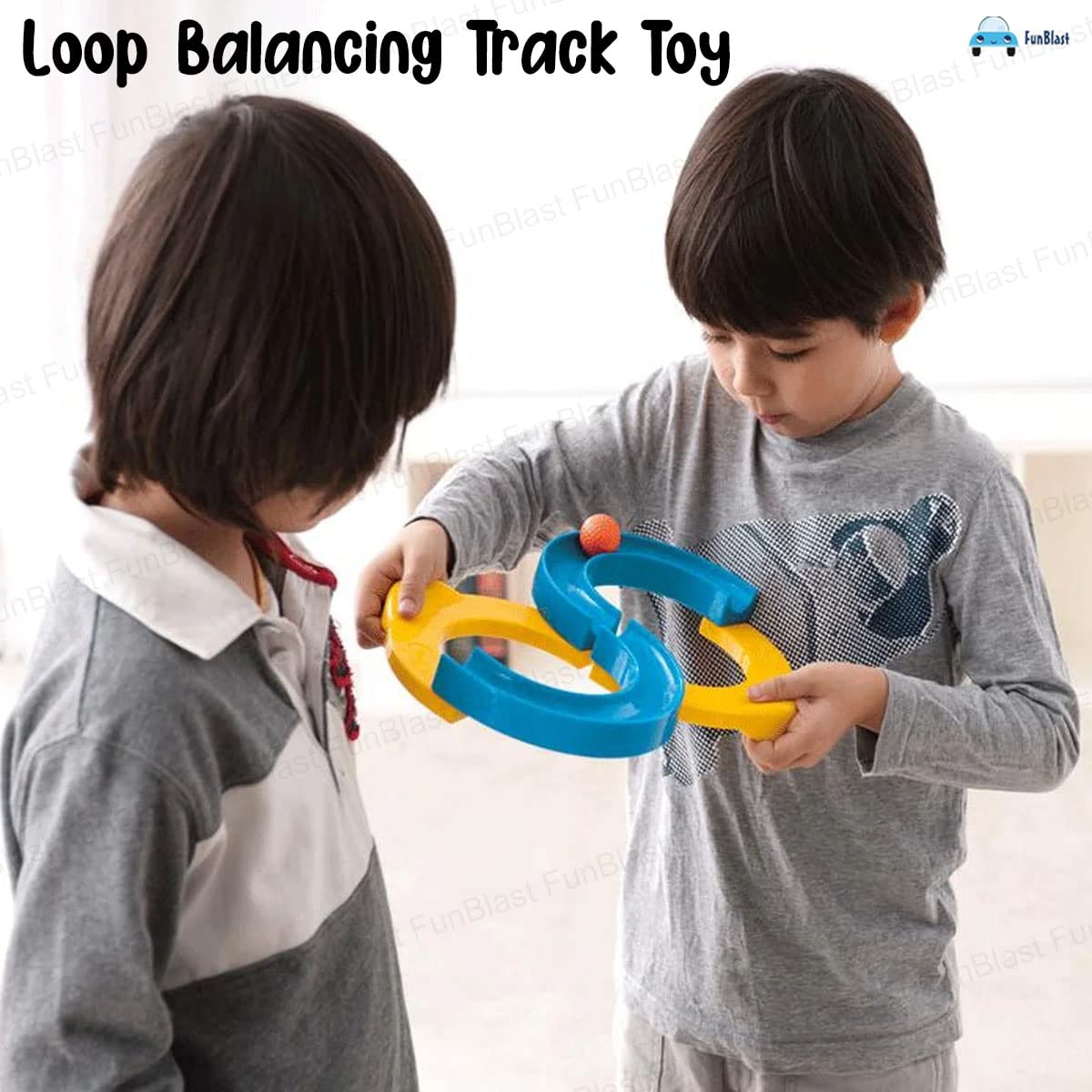 Loop Balancing Track Toy - Balancing Game, Bouncing Ball for Kids, 8 Shape Infinite Loop Game, Toys for 5+Years Kids, Indoor Games (Random Color)