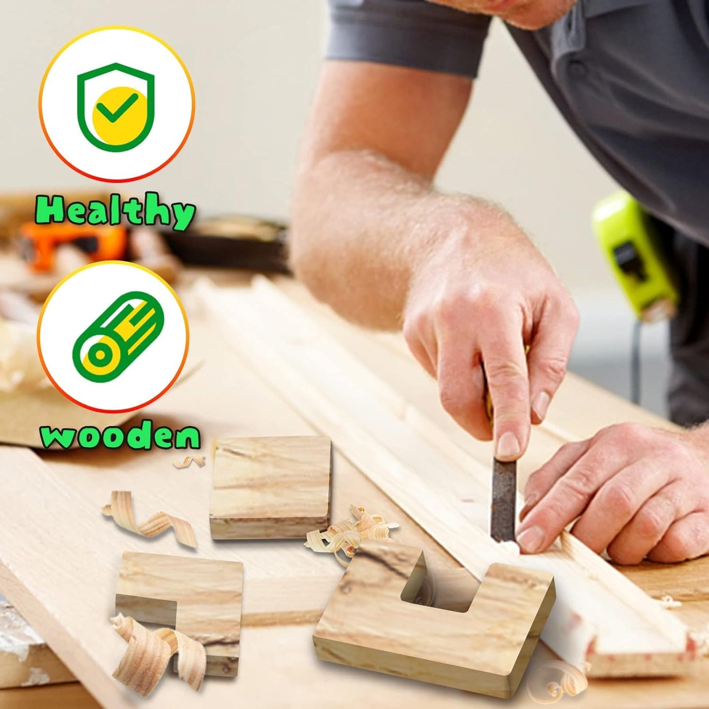 Wooden Russian Blocks Puzzles for Kids and Adults - 40 Pcs With Storage Bag, Intelligence Brain Teasers for Ages 3-8, Educational Toy Gift