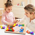 Wooden Russian Blocks Puzzles for Kids and Adults - 40 Pcs With Storage Bag, Intelligence Brain Teasers for Ages 3-8, Educational Toy Gift