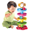 Rolling and Swirling Ramp Toy for Baby and Toddlers | 5 Layer Ball Drop Tower with 3 Colorful Plastic Rattle Balls | Stack-Drop-Roll Fun Toy - Color As Per Stock