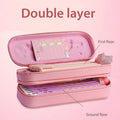 Double Layer Cartoon Pencil pouch for kids Large Capacity Pencil Case