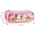 Double Layer Cartoon Pencil pouch for kids Large Capacity Pencil Case