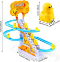 Small Duck Climbing Stairs Toy with Music & LED Lights | Automatic Duck Track Set for Kids