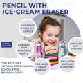 Sweet Time Rainbow HB Pencil Set – 12 PCS Cute Ice Cream Theme Pencils
