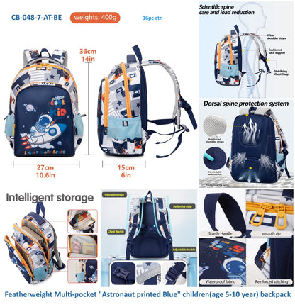 Astronaut Printed Blue children bag