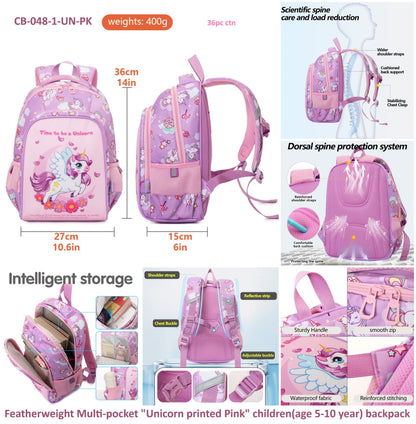 Unicorn Printed Pink children bag