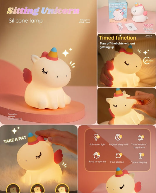 Sitting Unicorn Silicon Lamp
