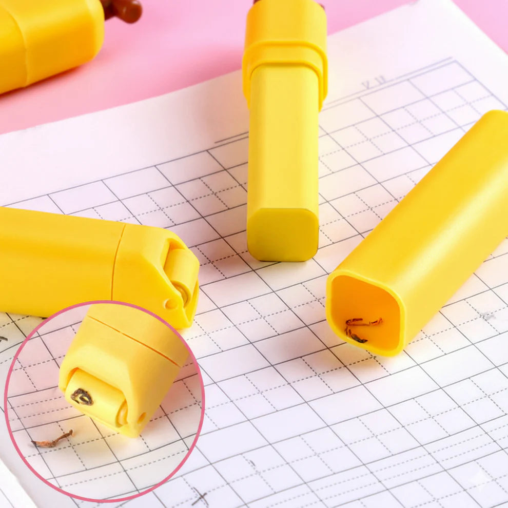 Cute Banana Push-Pull Eraser for Kids – Kawaii Retractable Stationery (1 Pcs)