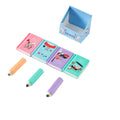 Kawaii Book & Pencil Shape Erasers Set for Kids – Cute Mini Novelty Erasers for School, Return Gifts, Art & Stationery Collection (7 PCS) Kids