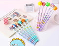 Cute Cartoon Animal Topper HB Pencil Set for Kids – 6 PCS Pastel Stationery Pack