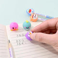 Cute Cartoon Animal Topper HB Pencil Set for Kids – 6 PCS Pastel Stationery Pack