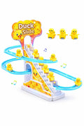 Duck Slide Climbing Stairs Toy with Music & LED Lights – Electric Duck Track Set for Kids