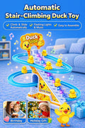 Duck Slide Climbing Stairs Toy with Music & LED Lights – Electric Duck Track Set for Kids
