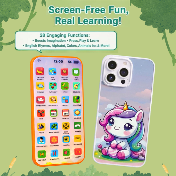 Education Mobile Phone Toy with 28 Functions Hindi English Learning Toy for Kids