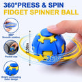 Gear Spin to Rotate Fidget Ball Toy with Light Stress Relief Sensory Toys