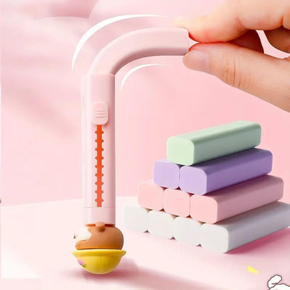 Cute Peach Cake Push-Pull Rubber Eraser for Kids (1 pcs)