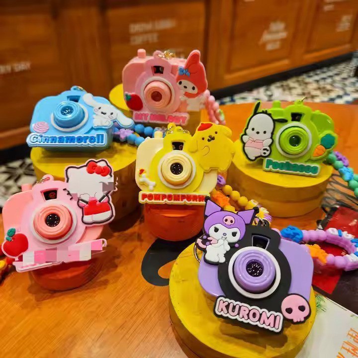 Cute Mini Camera Cartoon Keychain Bag Charm for Kids & Girls 2 pcs