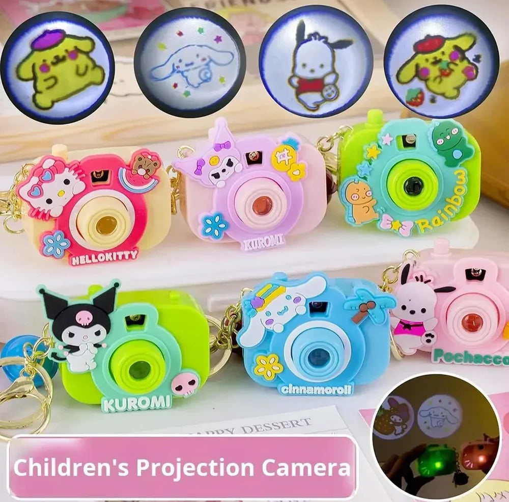 Cute Mini Camera Cartoon Keychain Bag Charm for Kids & Girls 2 pcs