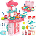 3 in 1 Suitcase Kitchen Set Toy Pretend Play Cooking Set for Kids