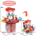 3 in 1 Suitcase Kitchen Set Toy Pretend Play Cooking Set for Kids