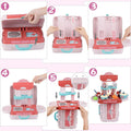 3 in 1 Suitcase Kitchen Set Toy Pretend Play Cooking Set for Kids