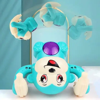 Musical Monkey Toy with Light Sound Jumping Tumbling Monkey with Banana Toy