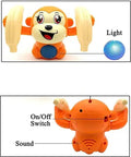 Musical Monkey Toy with Light Sound Jumping Tumbling Monkey with Banana Toy