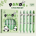 Panda Pen Set 0.5 mm 5 pcs Kawaii Ball Pen Set for Kids