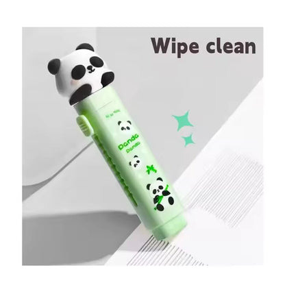 Cute Panda Retractable Eraser – Cartoon Pencil Eraser for School & Office Use (1 pcs)