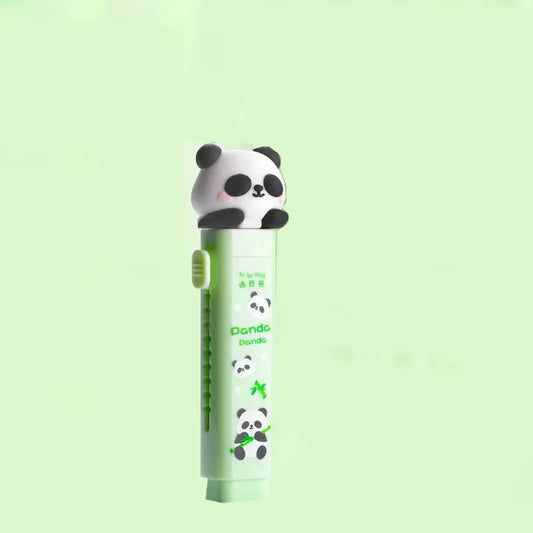 Cute Panda Retractable Eraser – Cartoon Pencil Eraser for School & Office Use (1 pcs)