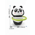 Cute Panda Wind Up Toy Set for Kids – Wobbling Panda Toys with Skateboard, Jump Ring & Balance Action