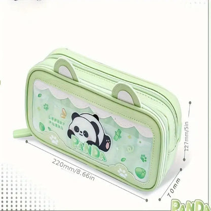 Double Layer EVA Pencil Case for Kids Large Capacity Waterproof Stationery Organizer Pouch