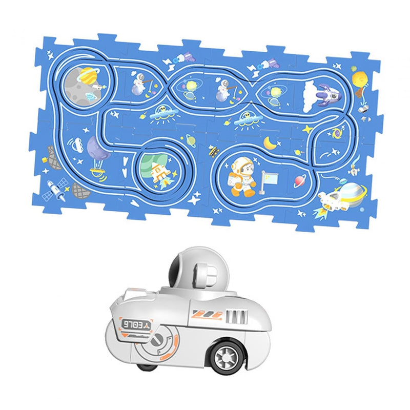 Puzzle Car Rail Track Toy Play Set 1 Car 8 Track