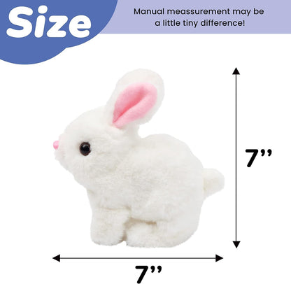 Walking Talking Rabbit Toy for Kids, Plush Bunny with Hopping, Jumping, Wiggling Ears & Sound