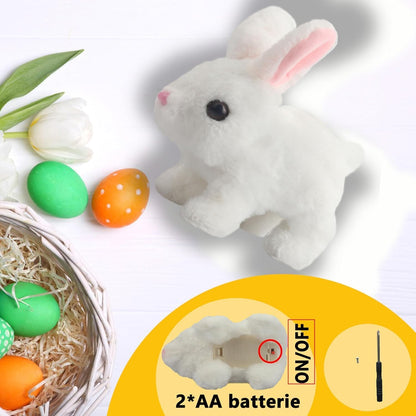 Walking Talking Rabbit Toy for Kids, Plush Bunny with Hopping, Jumping, Wiggling Ears & Sound