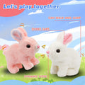 Walking Talking Rabbit Toy for Kids, Plush Bunny with Hopping, Jumping, Wiggling Ears & Sound