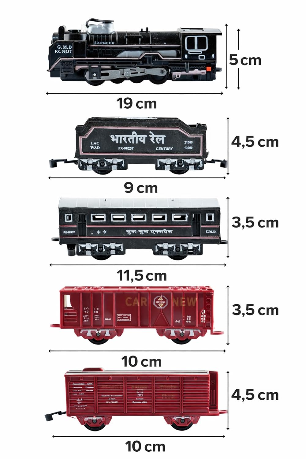 Rail Gadi Train Toy for kids with Smoke and Music