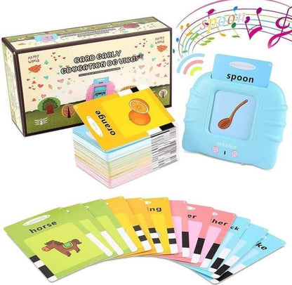 Montessori Talking Flash Cards for Kids – Educational Learning Toy with Speech, Sound & Vocabulary Card Reader for Toddlers