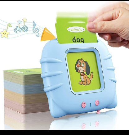 Montessori Talking Flash Cards for Kids – Educational Learning Toy with Speech, Sound & Vocabulary Card Reader for Toddlers