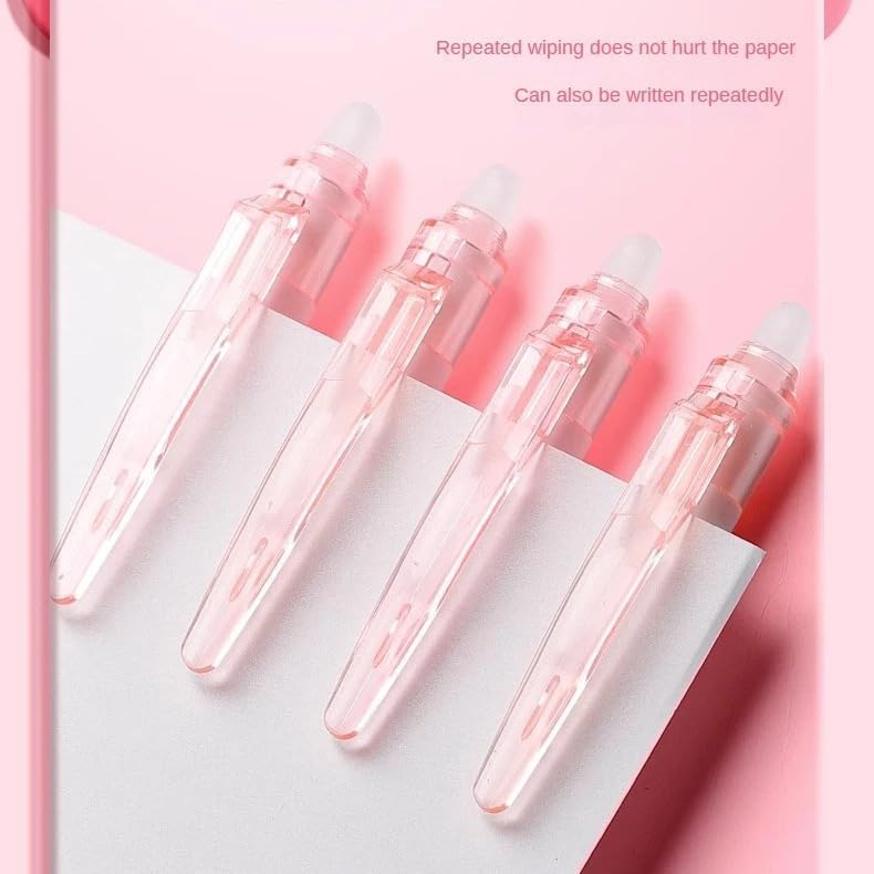 Cute Erasable Gel Pens Set – 0.5mm Blue Ink Kawaii Cartoon Pens for School & Journaling