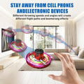 Rechargeable Flying Spinner UFO Toy with RGB LED Lights, Hand Controlled Boomerang Drone for Kids (Multicolor)