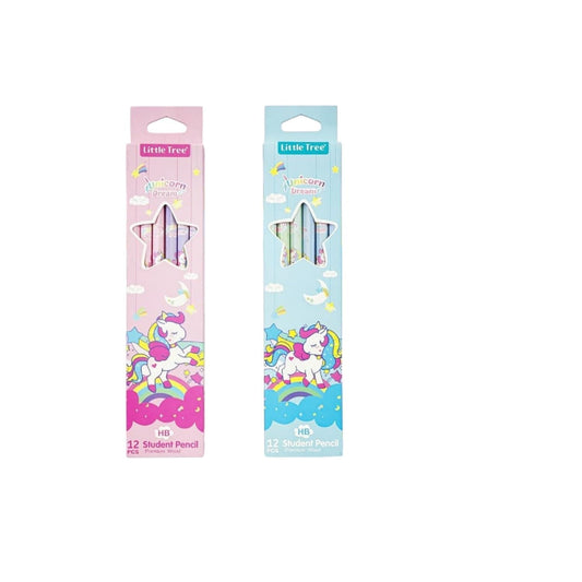 12 Pcs Unicorn HB Pencil Set – Extra Dark Smooth Writing Pencils for School, Drawing & Kids